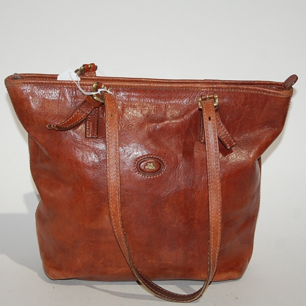 The Bridge Leather Tote Bag Brown
